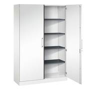 Flügeltürenschrank Asisto, Serie Asisto, Korpus: RAL 9016 Verkehrsweiß, Front: RAL 9016 Verkehrsweiß