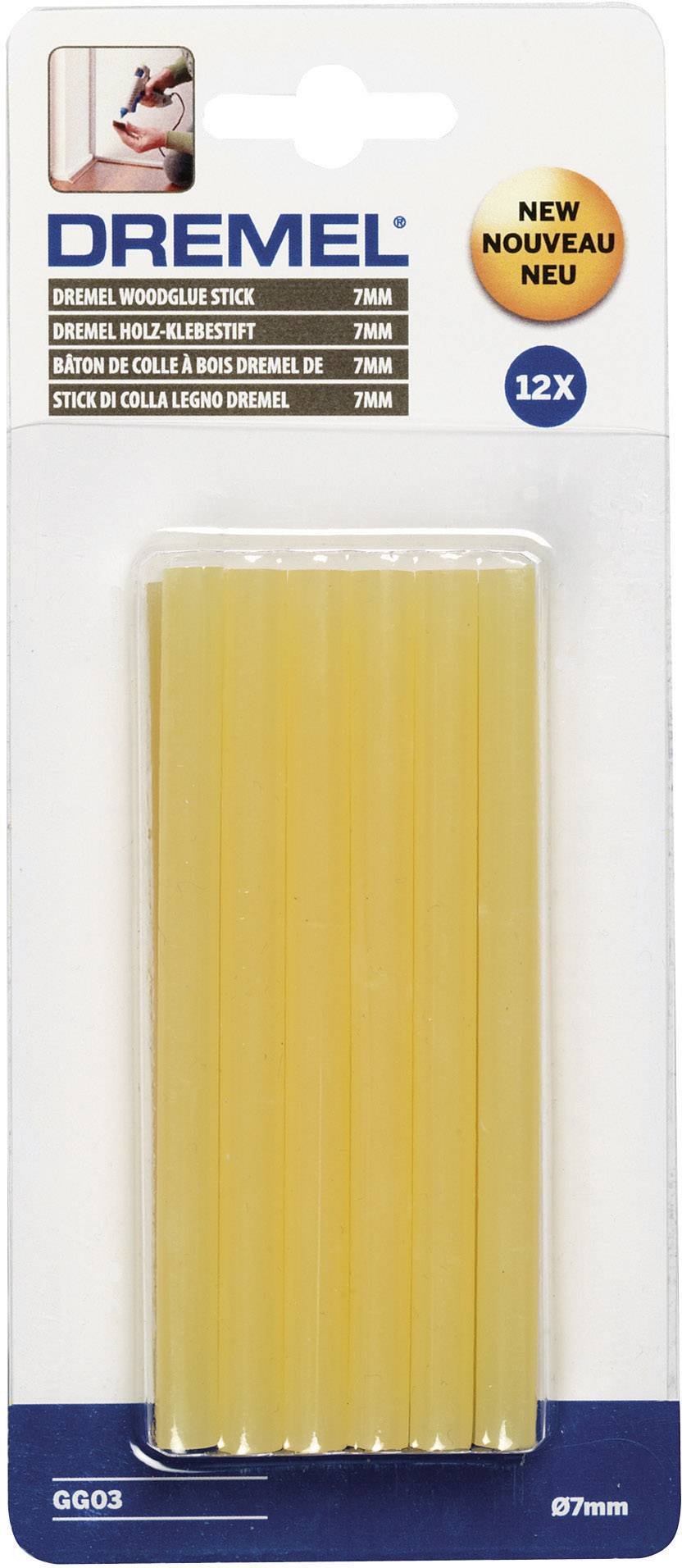 Dremel GG03 Heißklebesticks 7mm 100mm Transparent-Gelb 65g 12St.