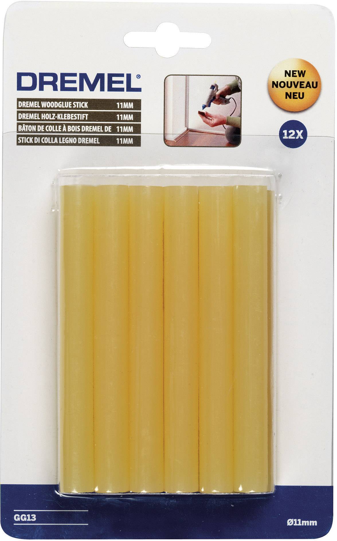 Dremel GG13 Heißklebesticks 11mm 100mm Transparent-Gelb 125g 12St.