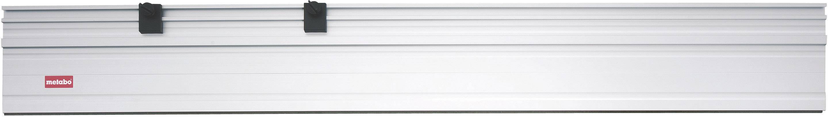 Silberne Metallschiene mit zwei schwarzen Halterungen und einem roten Logo links unten. Hauptsächlich für Mechanik- oder Konstruktionsaufgaben verwendet.