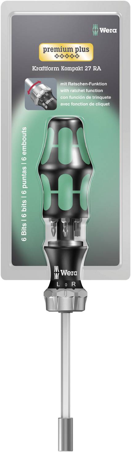 Wera KK 27 RA 1 SB Werkstatt Ratschen-Schraubendreher 1/4" (6.3 mm)