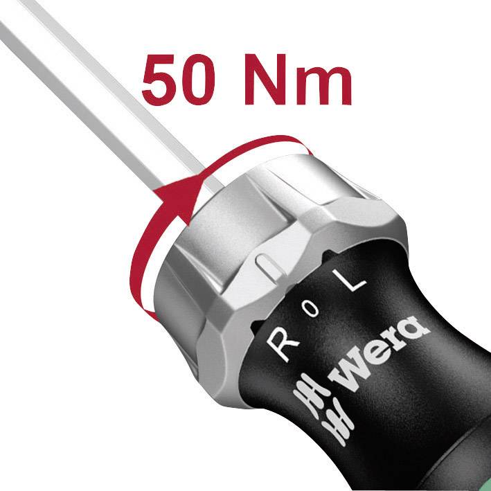 Wera 816 RA Werkstatt Ratschen-Schraubendreher 1/4" (6.3 mm) DIN 3126, DIN ISO 1173