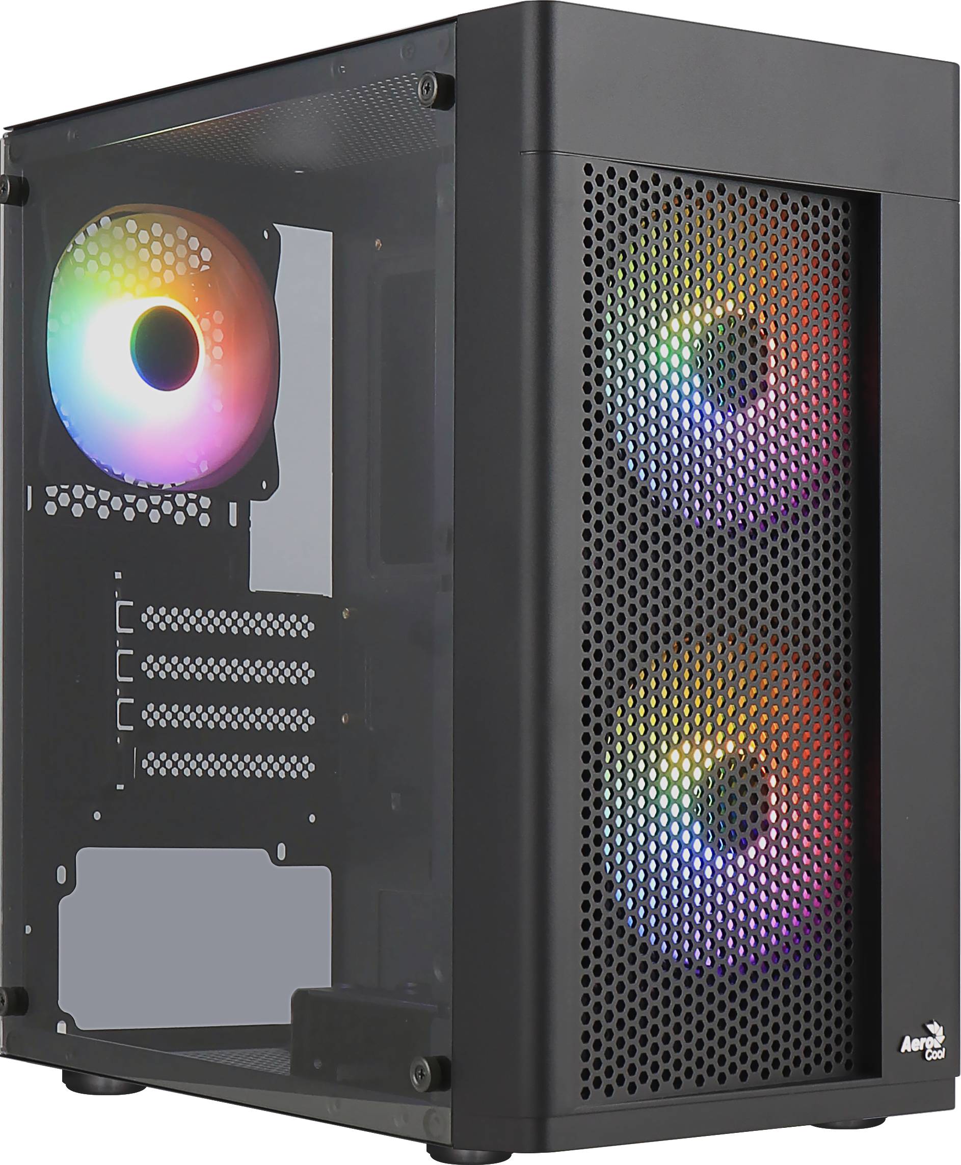AEROCOOL ADVANCED TECHNOLOGIES Hexform Mini Tower Schwarz - Midi/Minitower - ATX