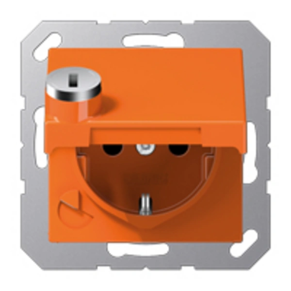 Jung SCHUKO-Steckdose 16A 250V Klappdeckel A 1520 BFKLSL O Jung SCHUKO-Steckdose 16A 250V Klappdeckel A 1520 BFKLSL O