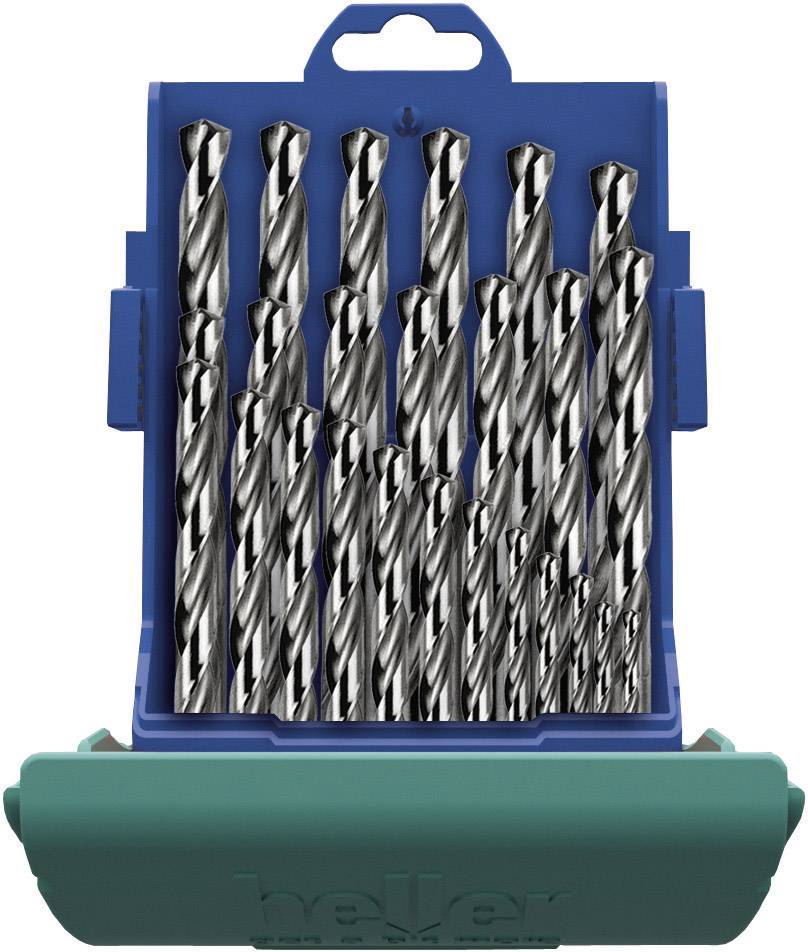 Heller 21961 7 HSS Metall-Spiralbohrer-Set 19teilig 1 mm, 1.5 mm, 2 mm, 2.5 mm, 3 mm, 3.5 mm, 4 mm, 4.5 mm, 5 mm, 5.5 mm, 6 mm
