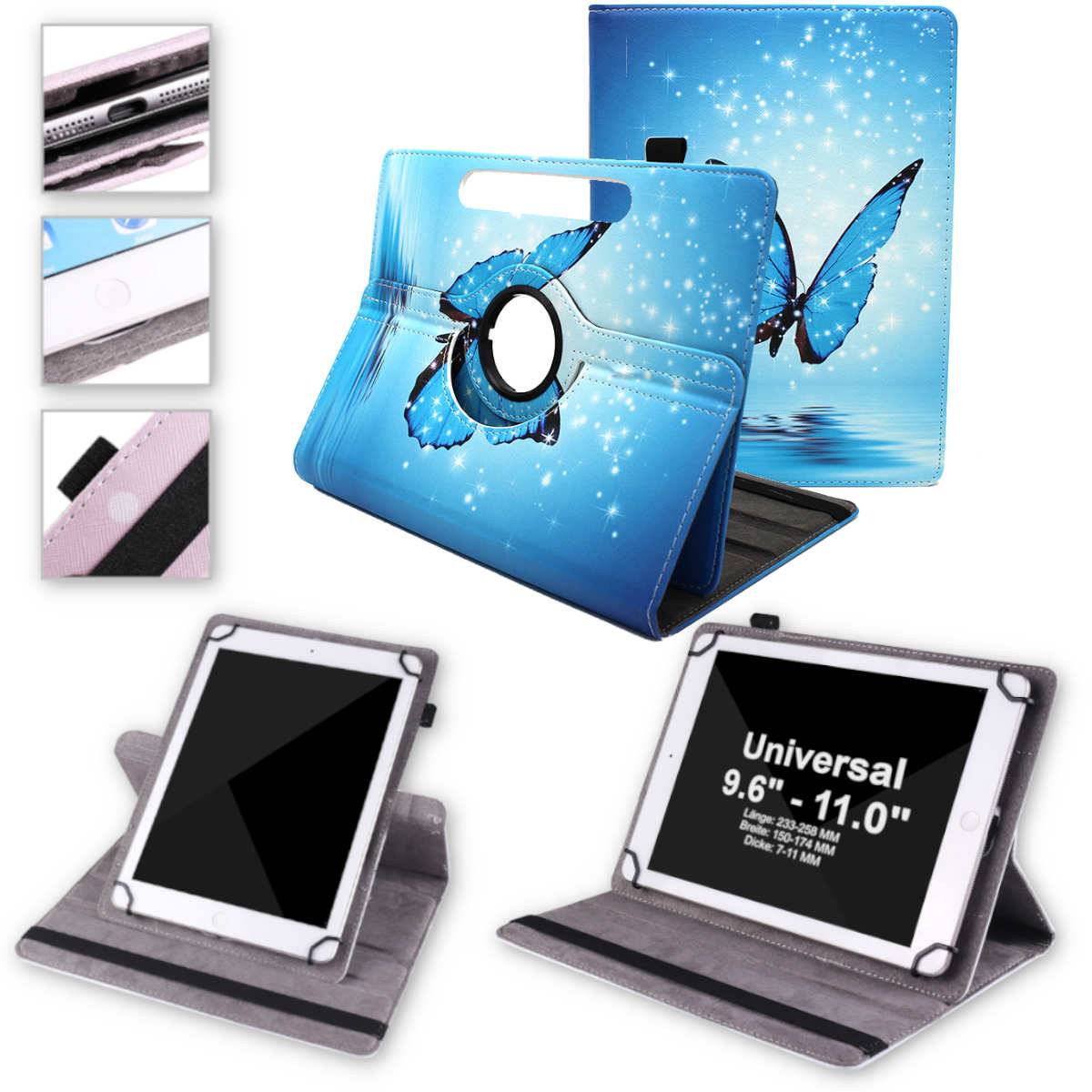 Für Apple iPad Air 2022 / 2020 4 / 5 Gen 360 Grad Rotation Universell Motiv 8 Tablet Tasche Kunst Leder Hülle Etuis