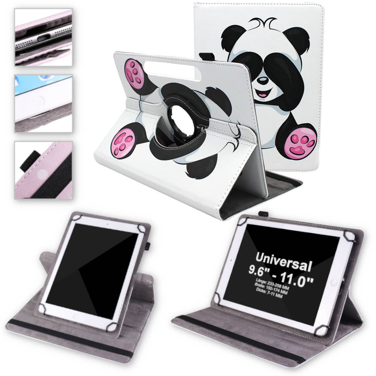 Für Apple iPad Air 2022 / 2020 4 / 5 Gen 360 Grad Rotation Universell Motiv 11 Tablet Tasche Kunst Leder Hülle Etuis