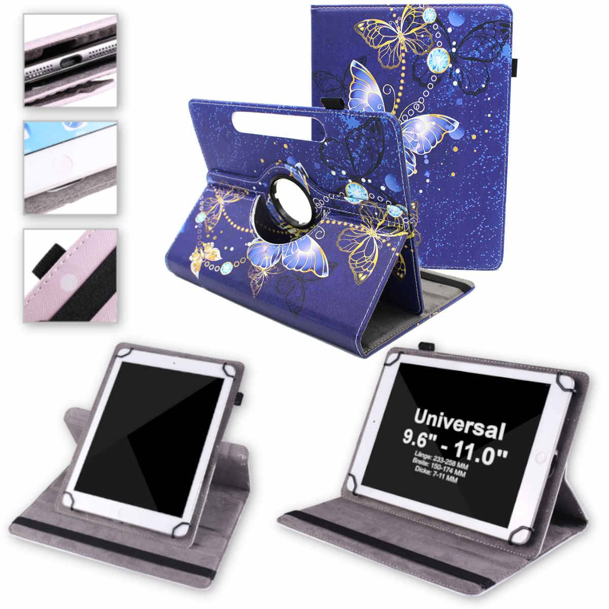 Für Apple iPad Air 2022 / 2020 4 / 5 Gen 360 Grad Rotation Universell Motiv 14 Tablet Tasche Kunst Leder Hülle Etuis