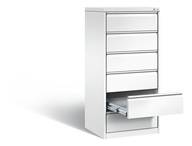Karteikartenschrank Acurado, Serie Acurado, Korpus: RAL 9016 Verkehrsweiß, Front: RAL 9016 Verkehrsweiß