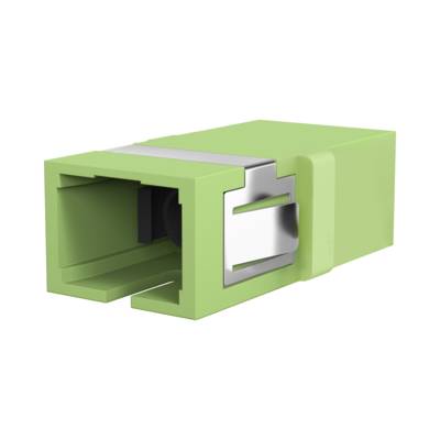 Kupplung SC Simplex OM5 limettengrün, flanschlos Glasfaserverkabelung Glasfaser Kupplungen OM5