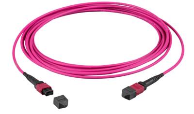 MTP®(F)-MTP®(F) Patchkabel OM3 12 Fasern, Typ B LSZH aqua 2m Glasfaserverkabelung MPO / MTP MPO /