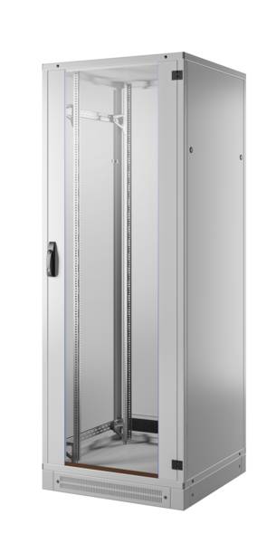 19 Netzwerkschrank-Set PRO 42HE, 800x1000 mm, RAL7035, 4f. Lüfter, Netzltg. +Sockel Netzwerk- und