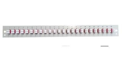 Bestückte Frontblende mit 24 x LC Duplex -- Kupplung OM4, schwarz Glasfaserverkabelung Glasfaser 19