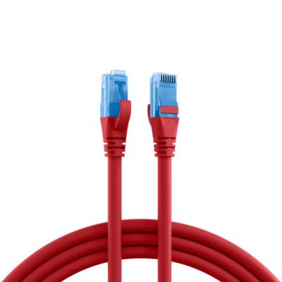 RJ45 Patchkabel Cat.6A U/UTP LSZH -- Premium 500MHz rot 0,15m SALE Kupferverkabelung rot