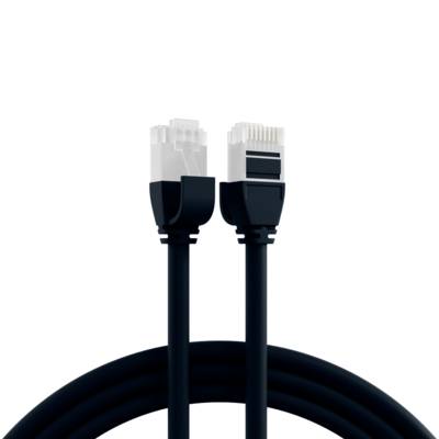 RJ45 Patchkabel Cat.6A U/UTP TPE, 3,6mm ultraflex schwarz 2m Kupferverkabelung