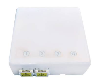 EFB-Elektronik FTTH-BOX-IN-6, FTTH Box für 4 Kupplungen SC-S oder LC-D 80x80 mit Kabelführung, Crimpversion