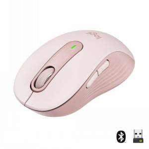 Logitech Signature M650 Maus Funk, Bluetooth® Rechtshänder Größe: M Optisch Rose 5 Tasten 4000 dpi