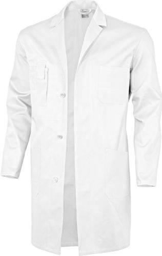 Qualitex Arbeitsjacke 'basic' in weiß, Größe: 110 - Berufsmantel BW 240 g - standard Laborkittel