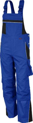 Qualitex Arbeitshose 'PRO' in kornblau/schwarz, Größe: 68 - Latzhose MG 245 g - Blaumann für PROfessionals