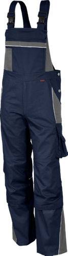 Qualitex Arbeitshose 'PRO' in marine/grau, Größe: 24 - Latzhose MG 245 g - Blaumann für PROfessionals