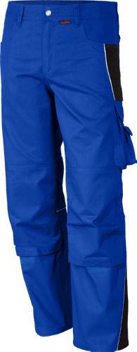 Qualitex Arbeitshose 'PRO' in kornblau/schwarz, Größe: 27 - Bundhose MG 245 g - PROfessionals-Werkstatthose