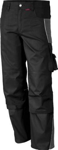 Qualitex Arbeitshose 'PRO' in schwarz/grau, Größe: 25 - Bundhose MG 245 g - PROfessionals-Werkstatthose
