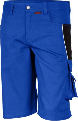 Qualitex Arbeitsshorts 'PRO' in kornblau/schwarz, Größe: 56 - kurze Arbeitshose MG 245 g - für PROfessionals