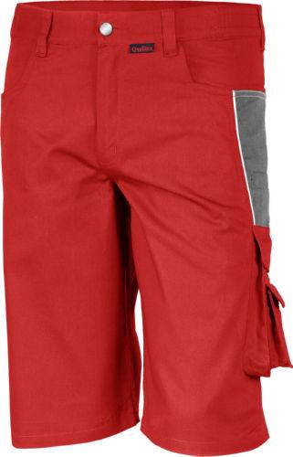 Qualitex Arbeitsshorts 'PRO' in rot/grau, Größe: 56 - kurze Arbeitshose MG 245 g - für PROfessionals