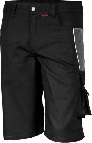Qualitex Arbeitsshorts 'PRO' in schwarz/grau, Größe: 58 - kurze Arbeitshose MG 245 g - für PROfessionals