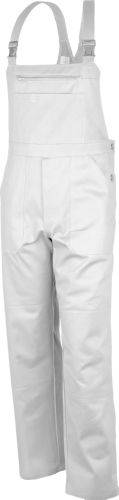 Qualitex Arbeitshose 'basic' in weiß, Größe: 44 - Latzhose BW 240 g - standard Blaumann