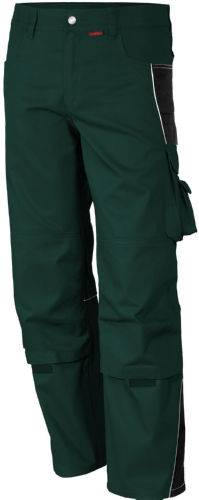 Qualitex Arbeitshose 'PRO' in grün/schwarz, Größe: 27 - Bundhose MG 245 g - PROfessionals-Werkstatthose