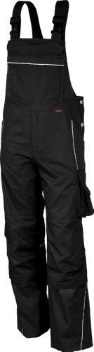 Qualitex Arbeitshose 'PRO' in schwarz, Größe: 70 - Latzhose MG 245 g - Blaumann für PROfessionals