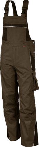 Qualitex Arbeitshose 'PRO' in haselnuss/kastanie, Größe: 26 - Latzhose MG 245 g - Blaumann für PROfessionals