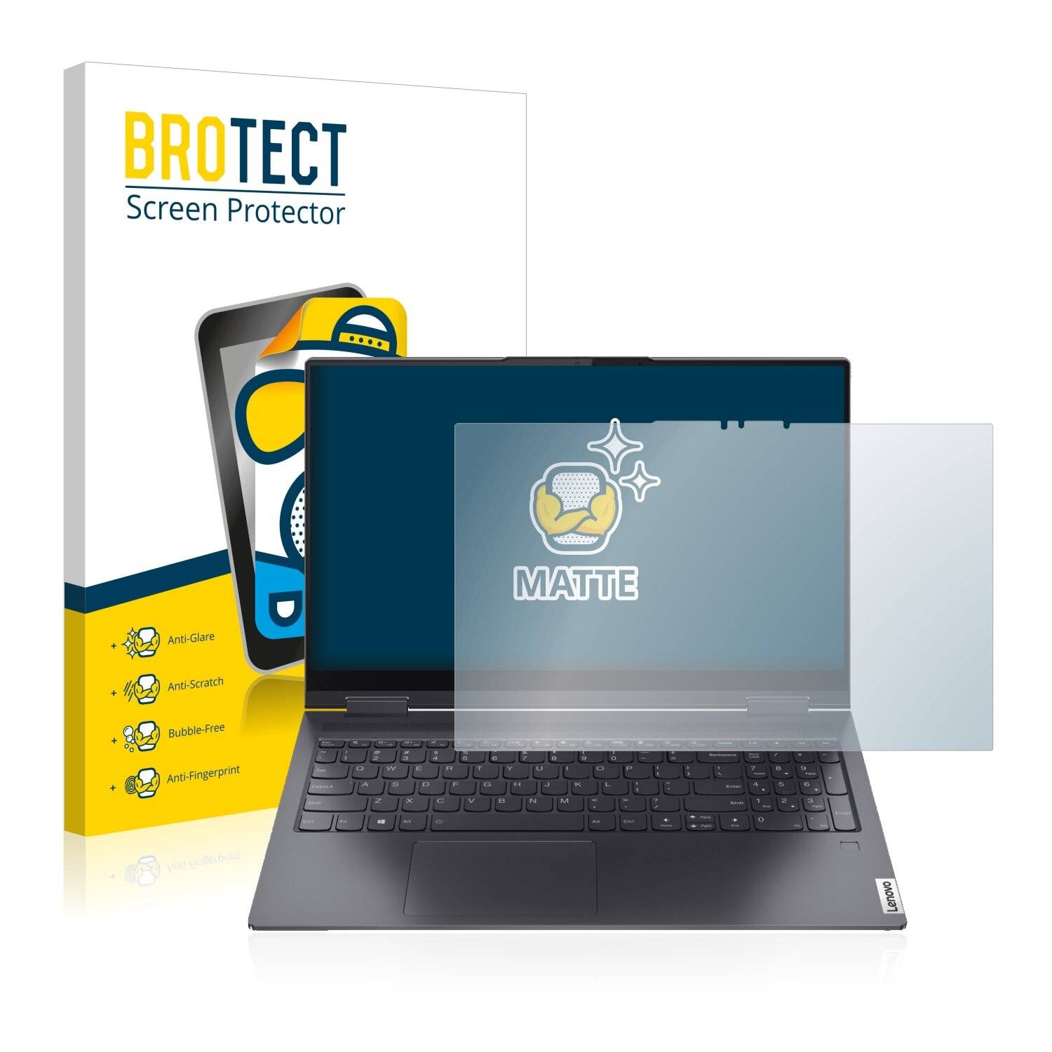 BROTECT Schutzfolie für Lenovo Campus Yoga 7-15ITL Folie Matt Entspiegelt
