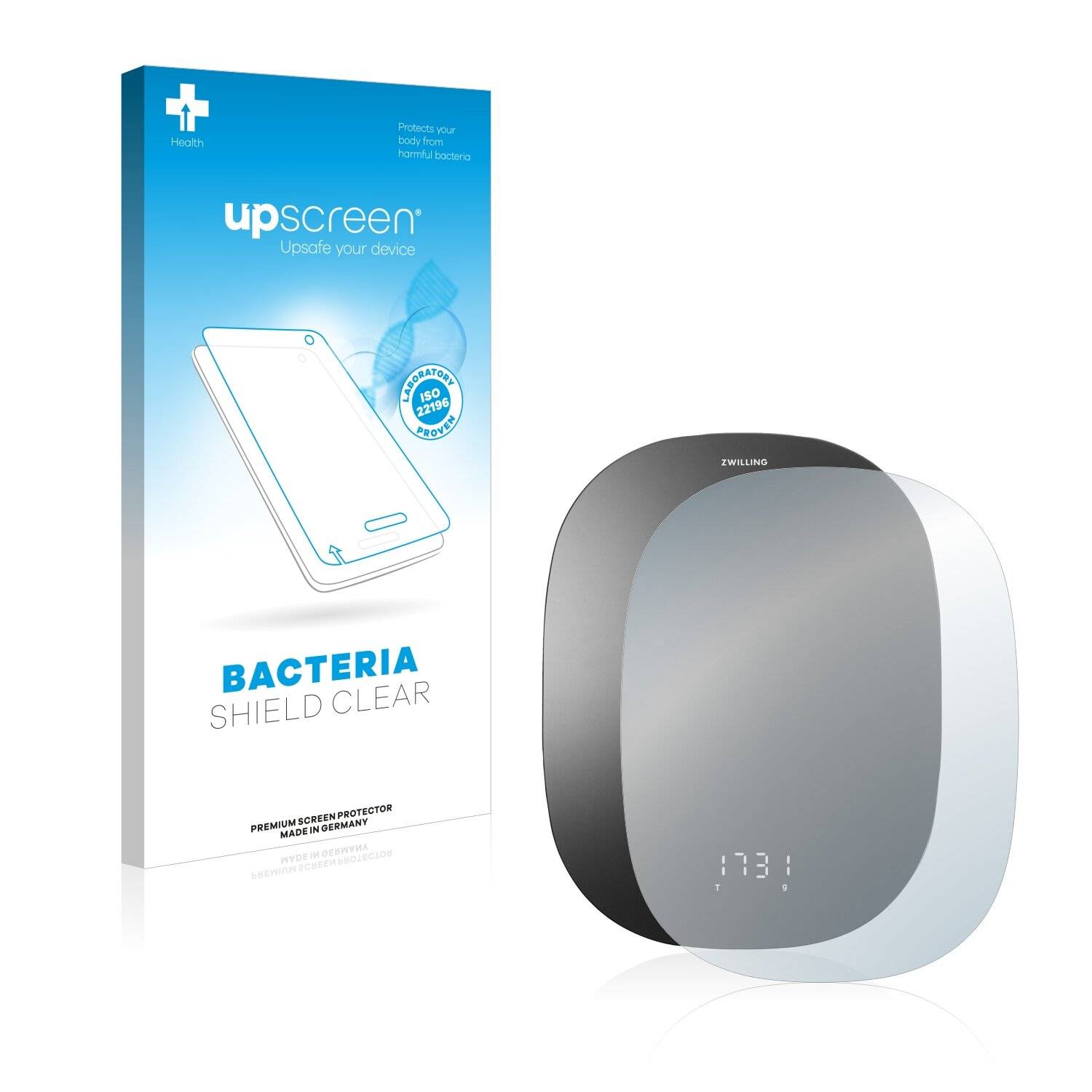 upscreen Bacteria Shield Clear Premium Antibakterielle Displayschutzfolie für Zwilling
