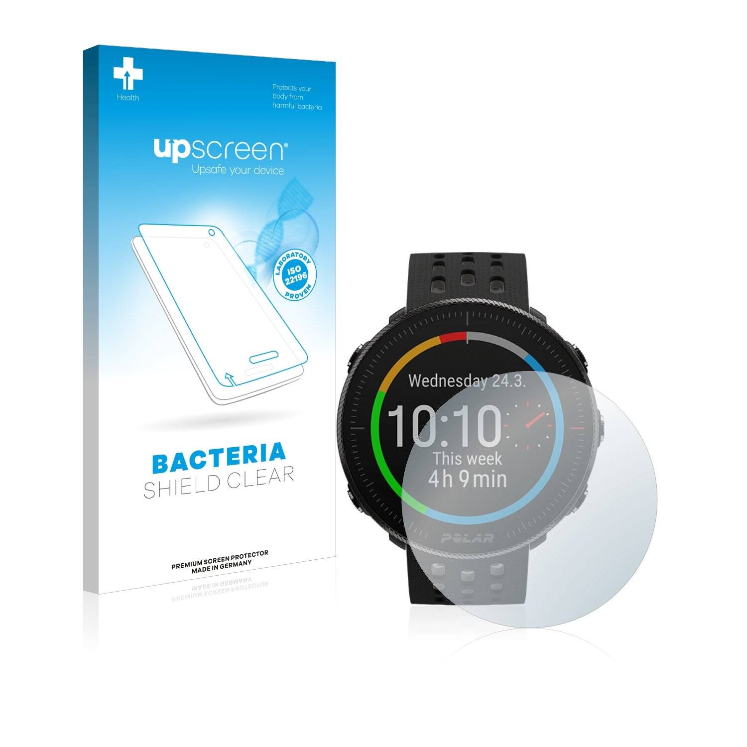 upscreen Bacteria Shield Schutzfolie für Polar Vantage M2 - Antibakteriell