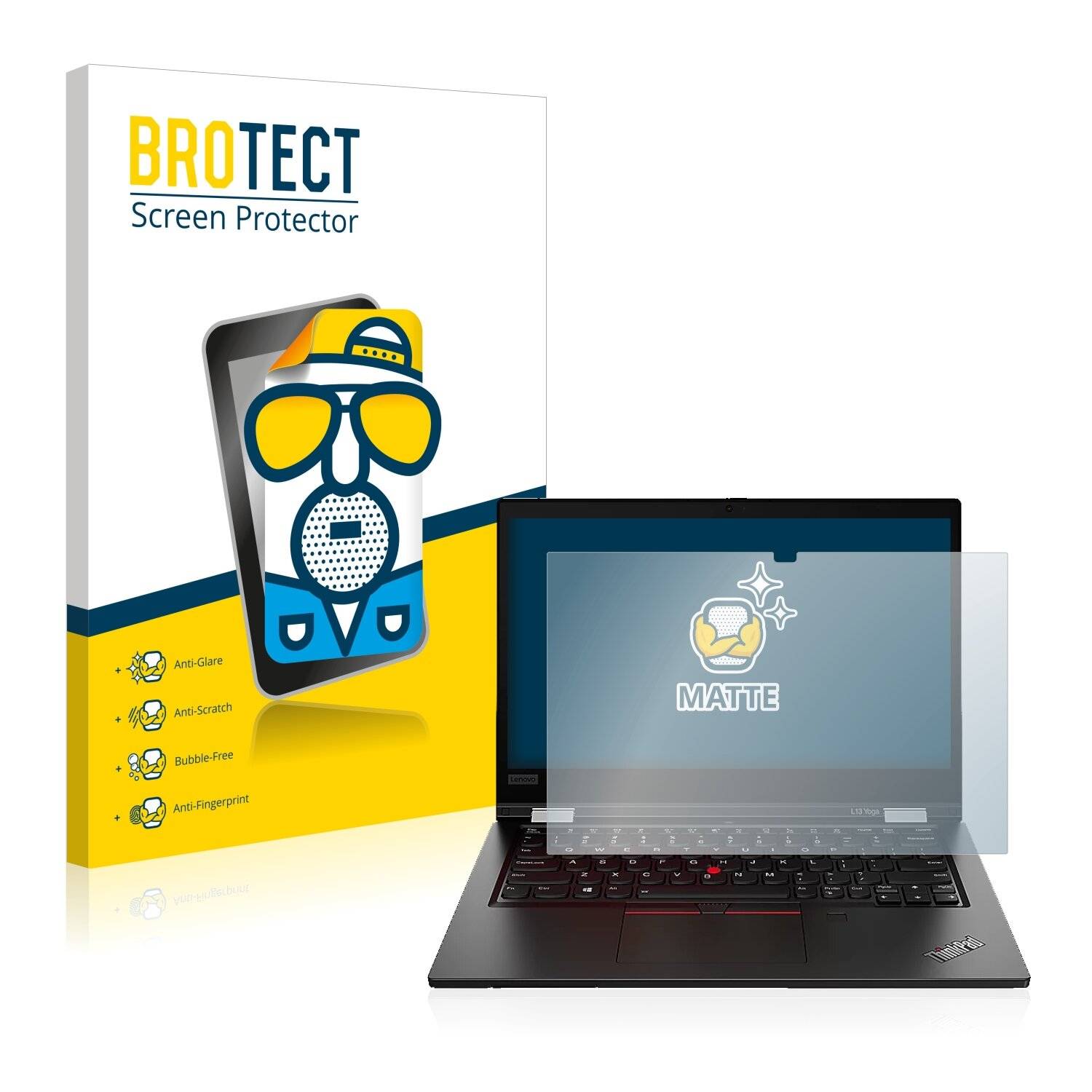 BROTECT Schutzfolie für Lenovo ThinkPad L13 Yoga Gen 2 Folie Matt Entspiegelt