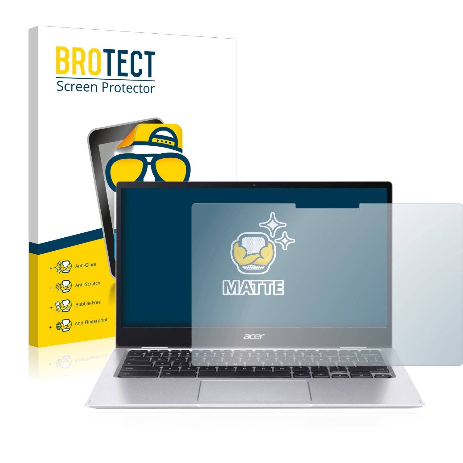 BROTECT Schutzfolie für Acer Chromebook Spin 513 CP513-1H-S72Y Folie Matt Entspiegelt