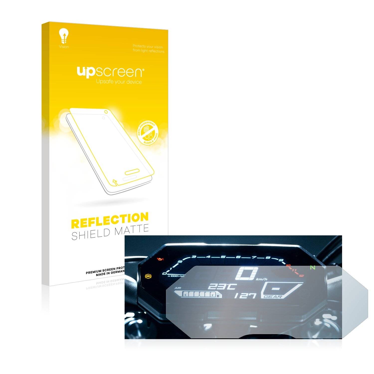 upscreen Reflection Shield Matte Premium Displayschutzfolie für Yamaha MT-07