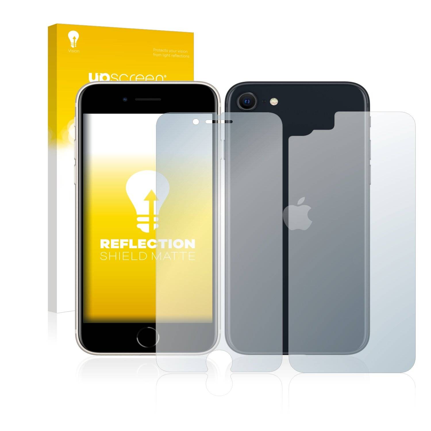 upscreen Schutzfolie für Apple iPhone SE 3 2022 (Display+Rückseite) Folie Matt Entspiegelt Anti-Reflex