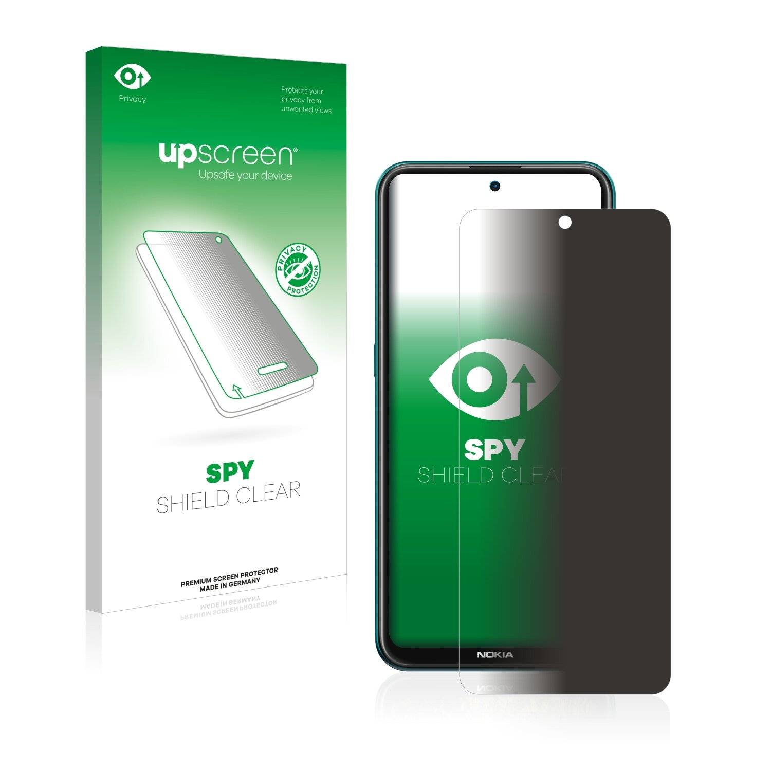 upscreen Blickschutzfolie für Nokia X10 Anti-Spy Privacy Blaulichtschutz Sichtschutzfolie
