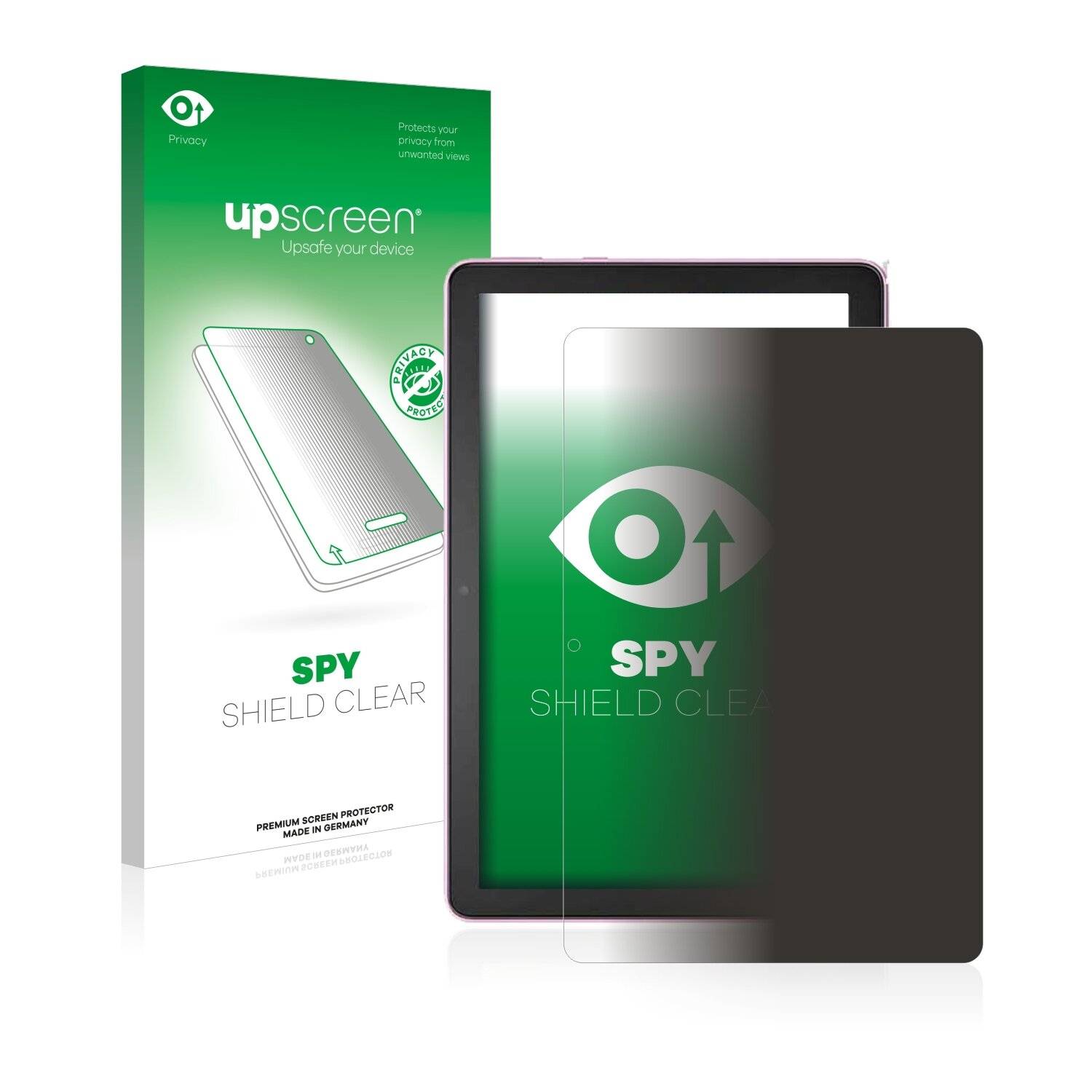 upscreen Spy Shield Clear Premium Blickschutzfolie für Amazon Fire HD 10 Plus 2021 (11.