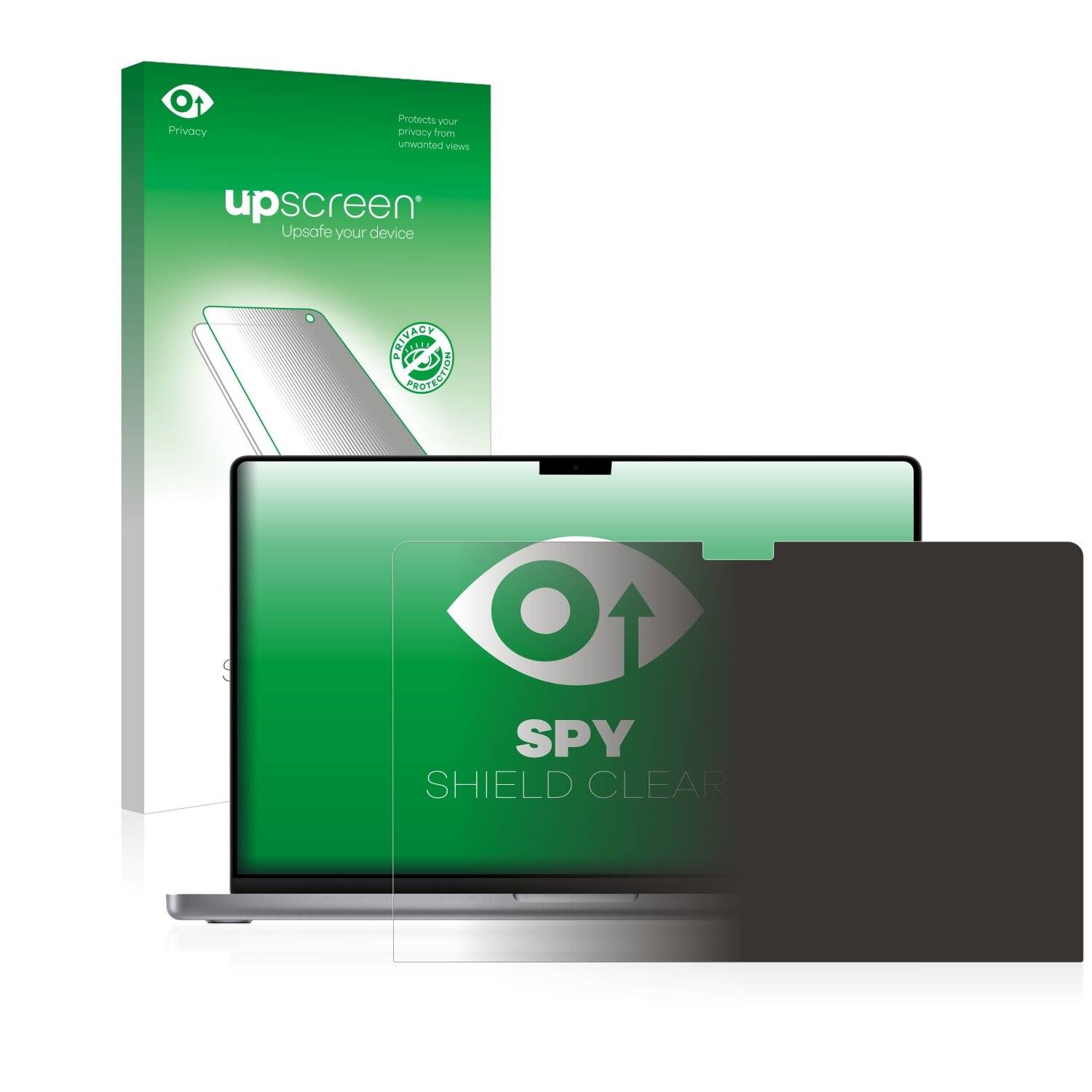 upscreen Blickschutzfolie für Apple MacBook Pro 16" 2021 Anti-Spy Privacy Blaulichtschutz Sichtschutzfolie