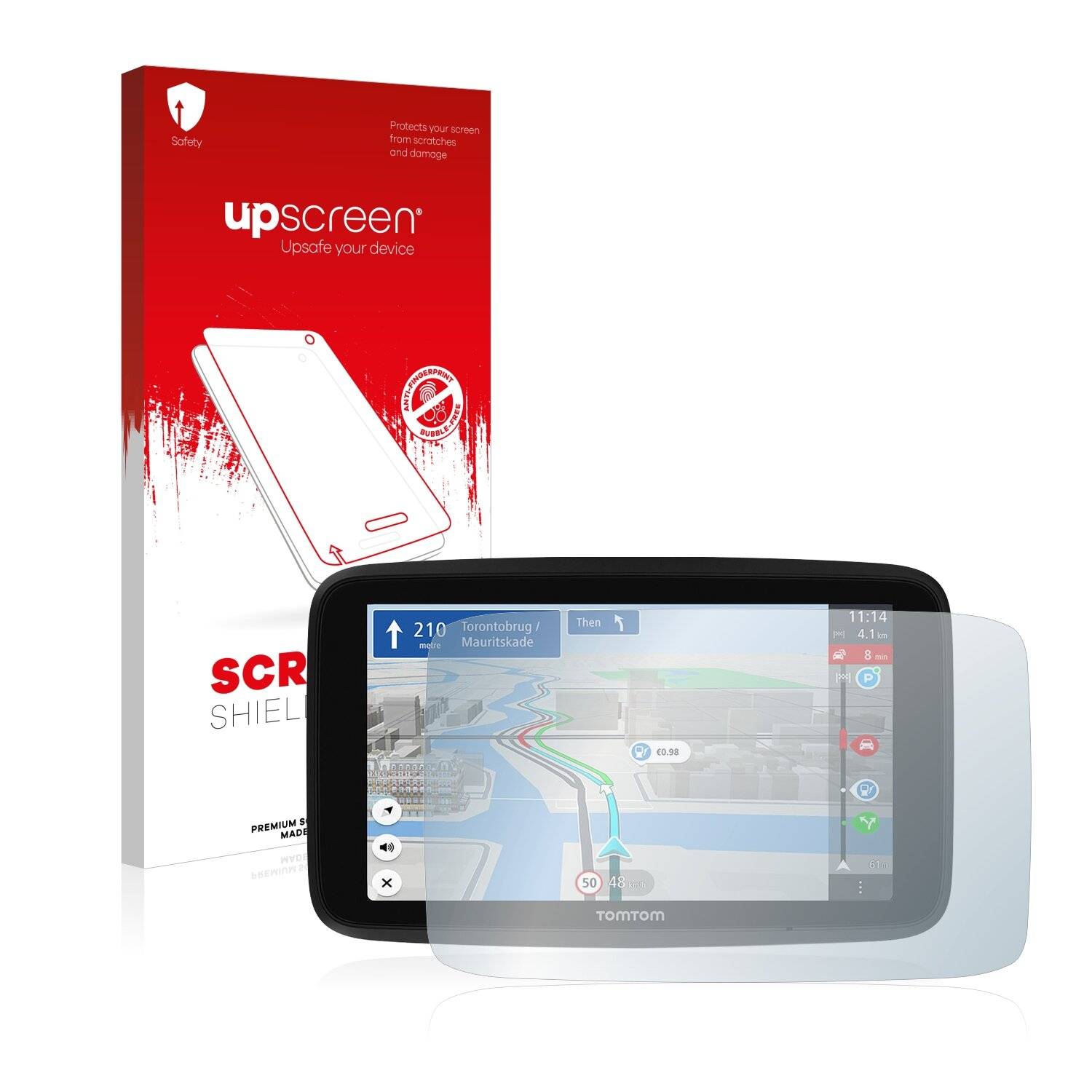 upscreen Scratch Shield Clear Premium Displayschutzfolie für TomTom GO Discover