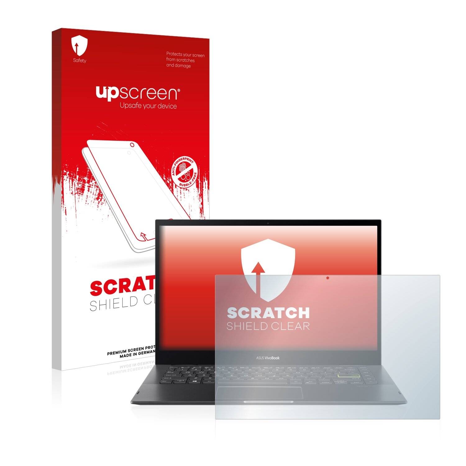 upscreen Scratch Shield Clear Premium Displayschutzfolie für Asus VivoBook Flip 14