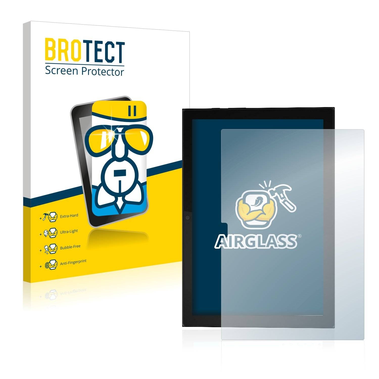 BROTECT AirGlass Flexible Schutz Glas Folie für Lenovo IdeaPad Duet 3i Klar Transparent