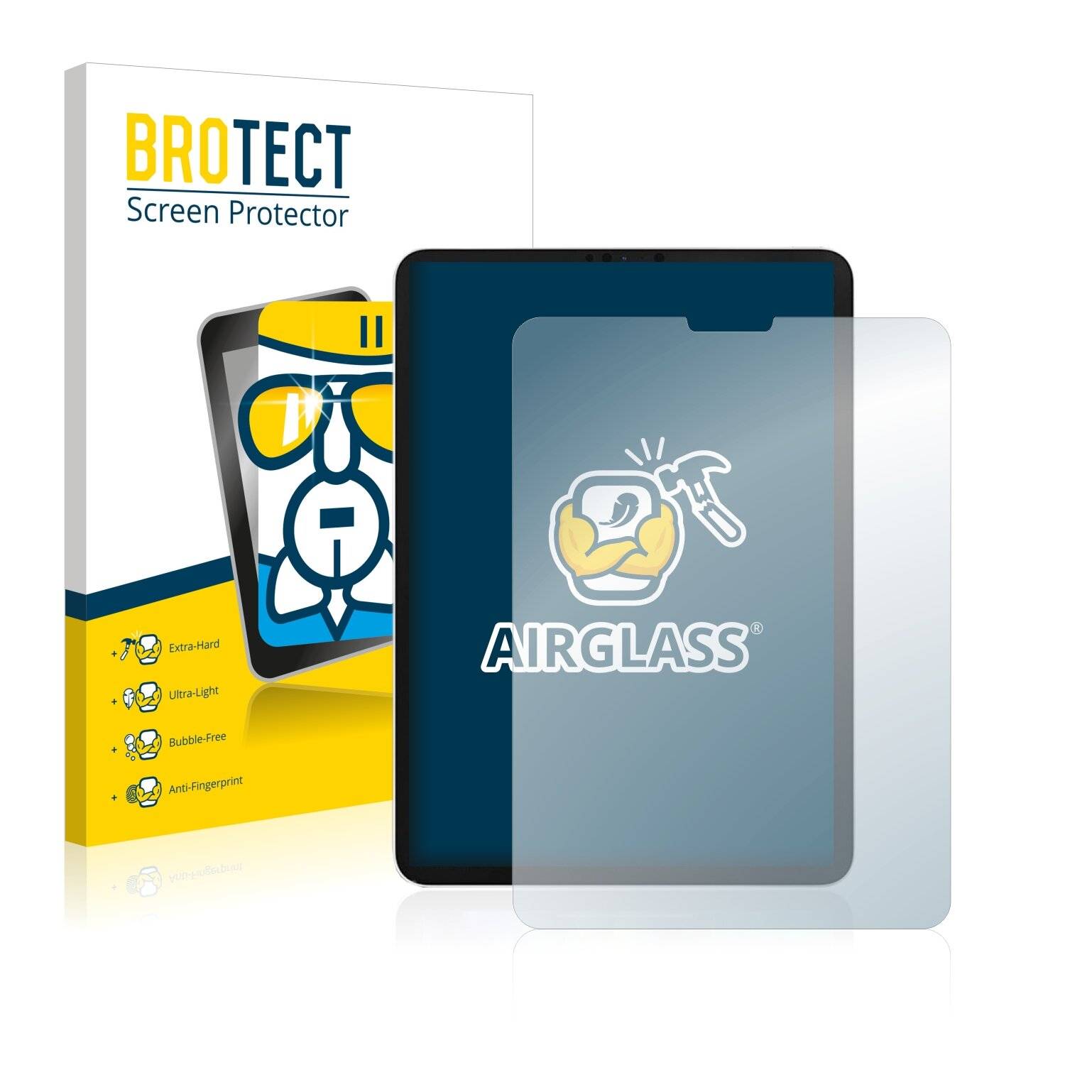 BROTECT AirGlass Flexible Schutz Glas Folie für Apple iPad Pro 11" 2021 (3. Gen.) Klar Transparent