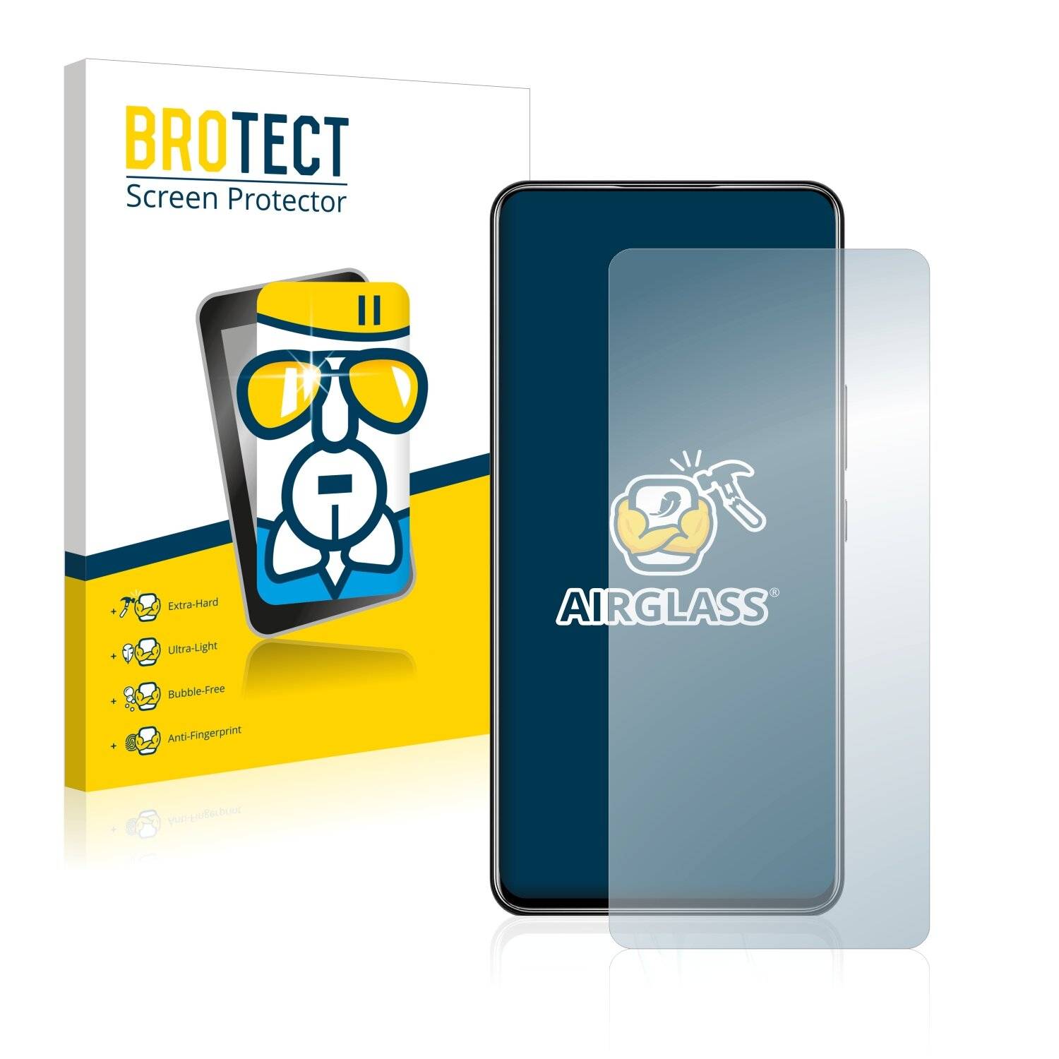 BROTECT AirGlass Flexible Schutz Glas Folie für ZTE Axon 30 5G Klar Transparent