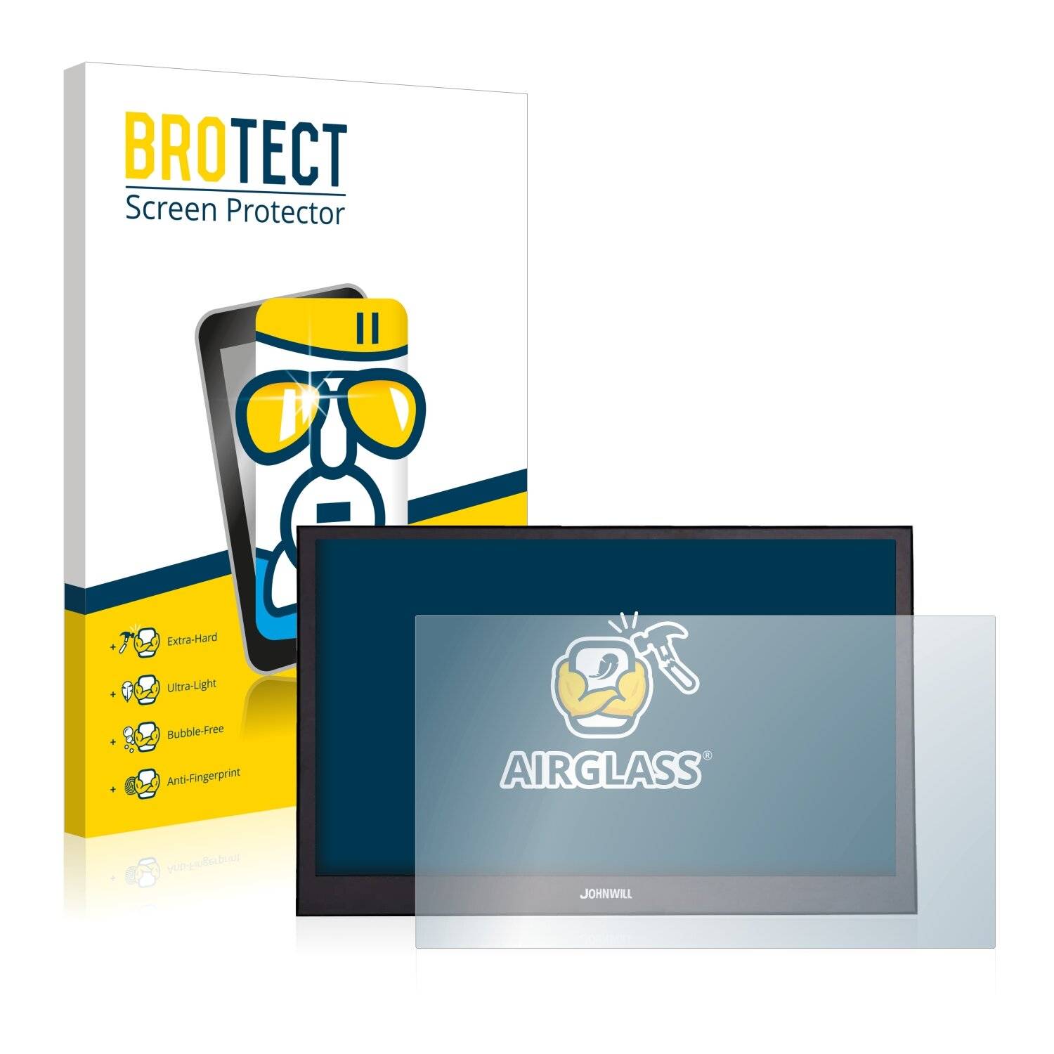 BROTECT AirGlass Schutzglas Folie für Johnwill Portable Monitor