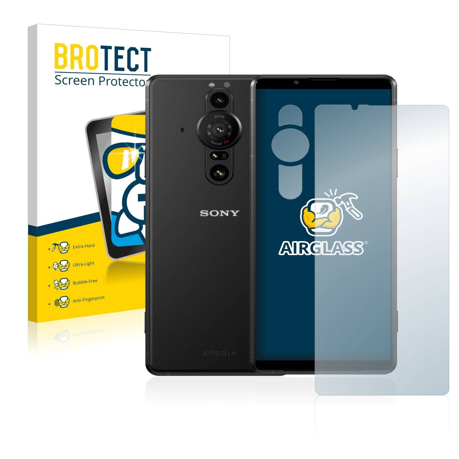 BROTECT AirGlass Flexible Schutz Glas Folie für Sony Xperia Pro-I (Display+Kamera) Klar Transparent